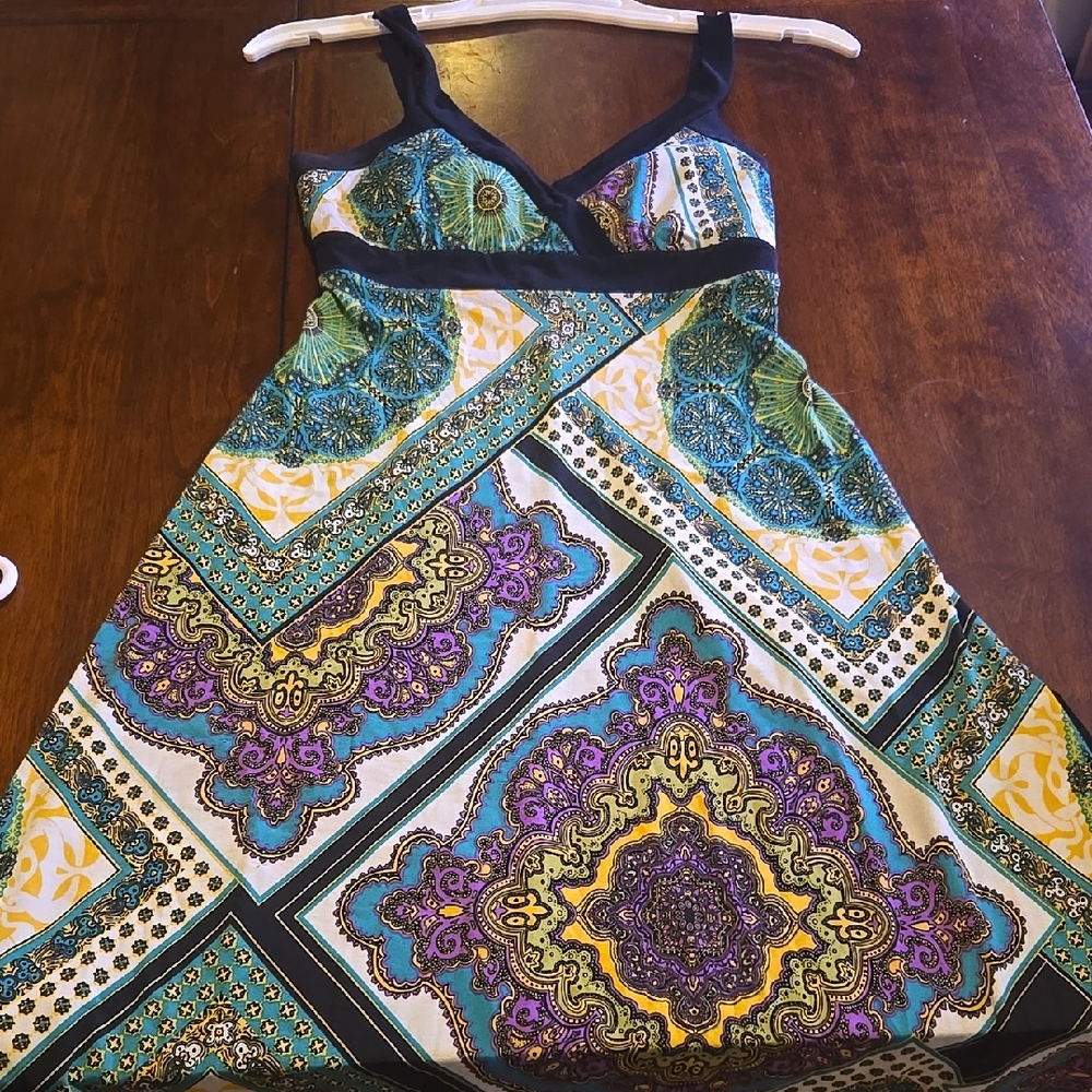 Multicolor Patterned Women's Dress